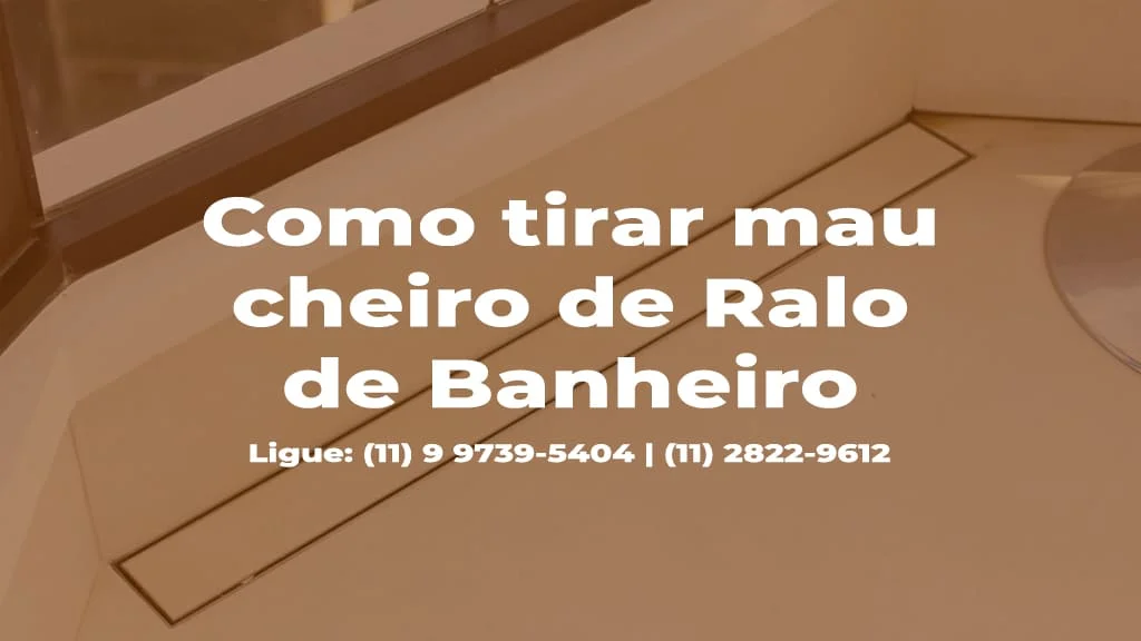 Como tirar o mau cheiro do ralo 